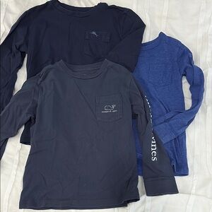 Navy and Blue Kids Long Sleeve Shirts